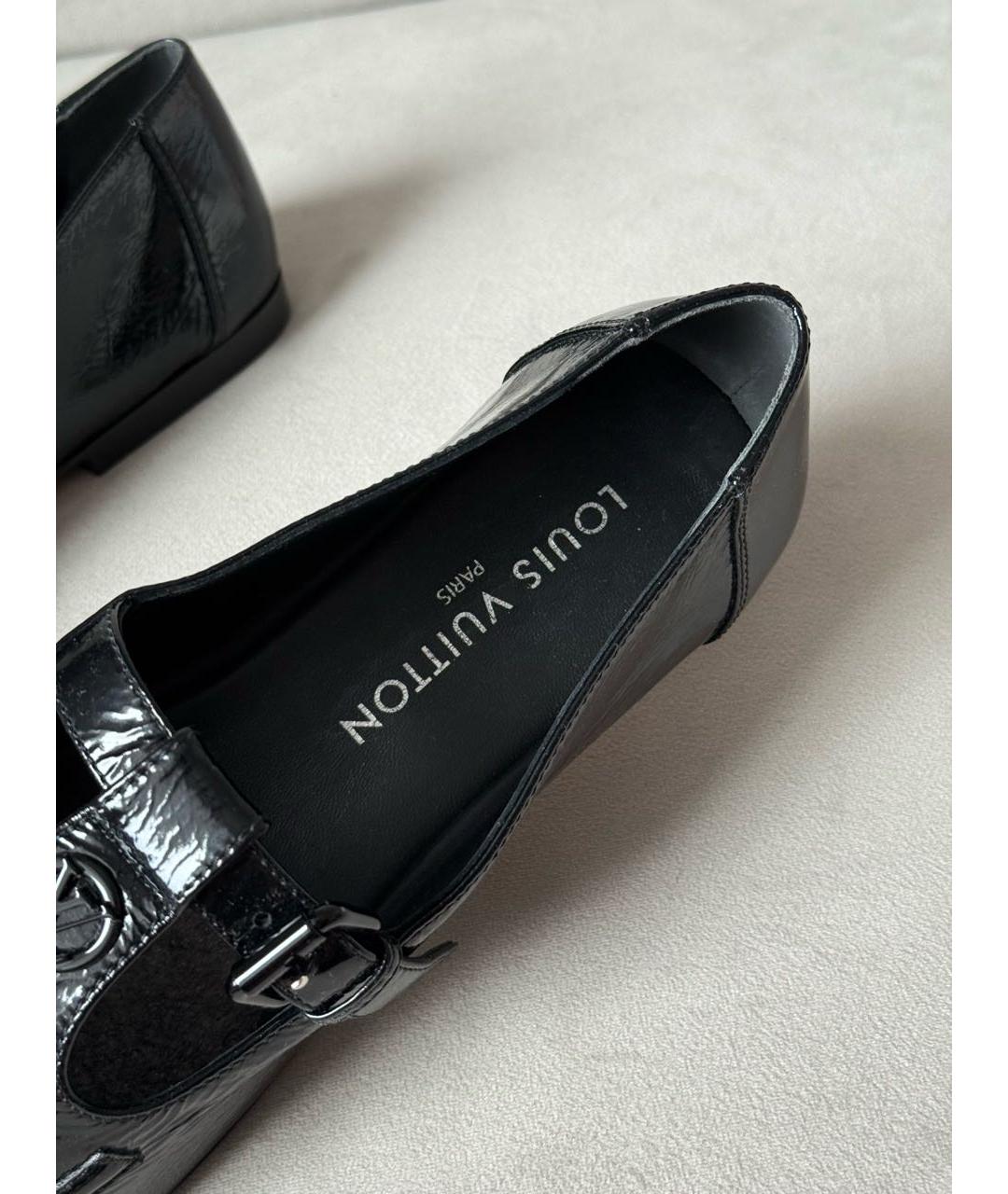 LOUIS VUITTON Черные туфли из лакированной кожи, фото 4