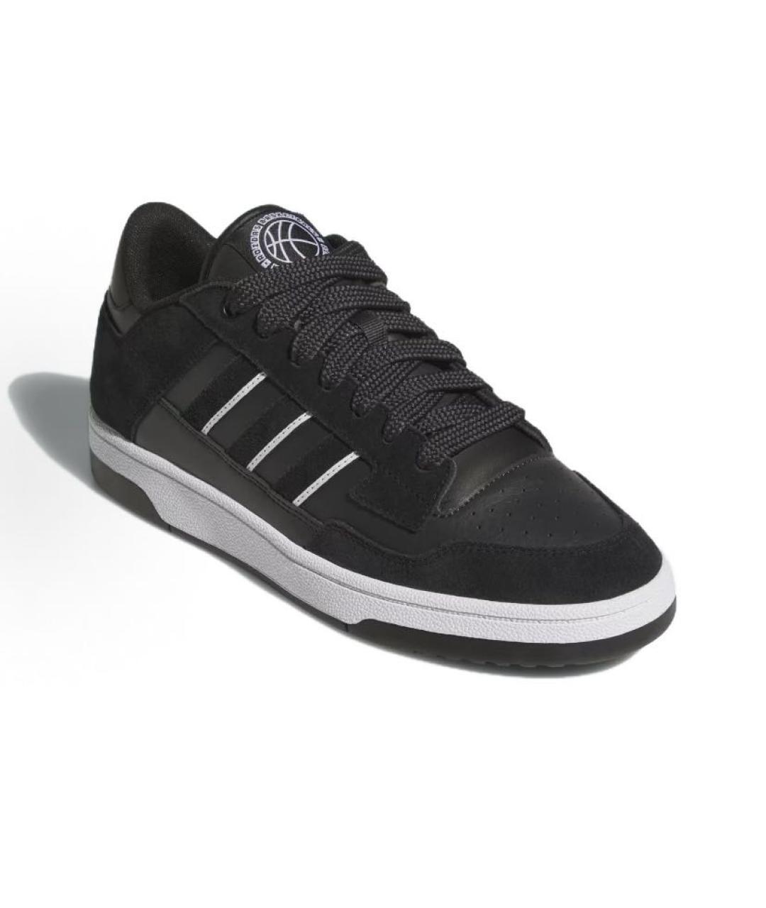 ADIDAS Черные кожаные низкие кроссовки / кеды, фото 5