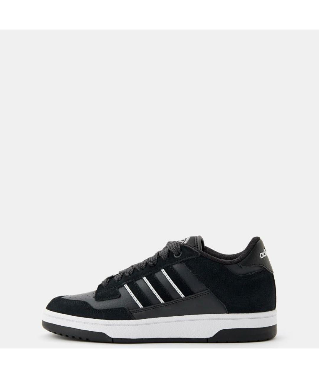 ADIDAS Черные кожаные низкие кроссовки / кеды, фото 2