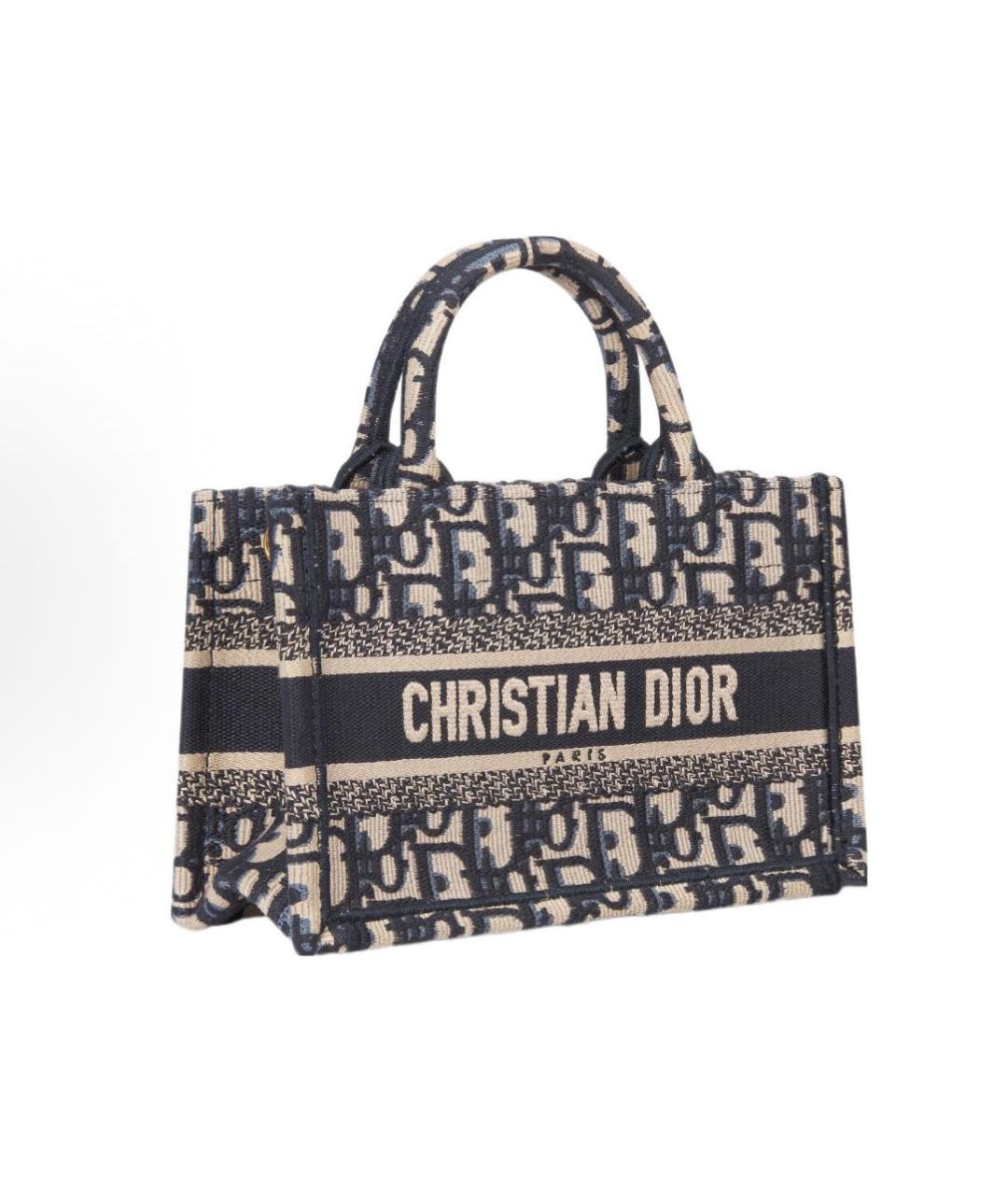 CHRISTIAN DIOR Темно-синяя сумка тоут, фото 2