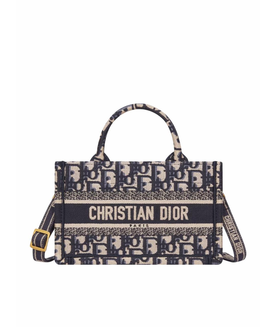 CHRISTIAN DIOR Темно-синяя сумка тоут, фото 1