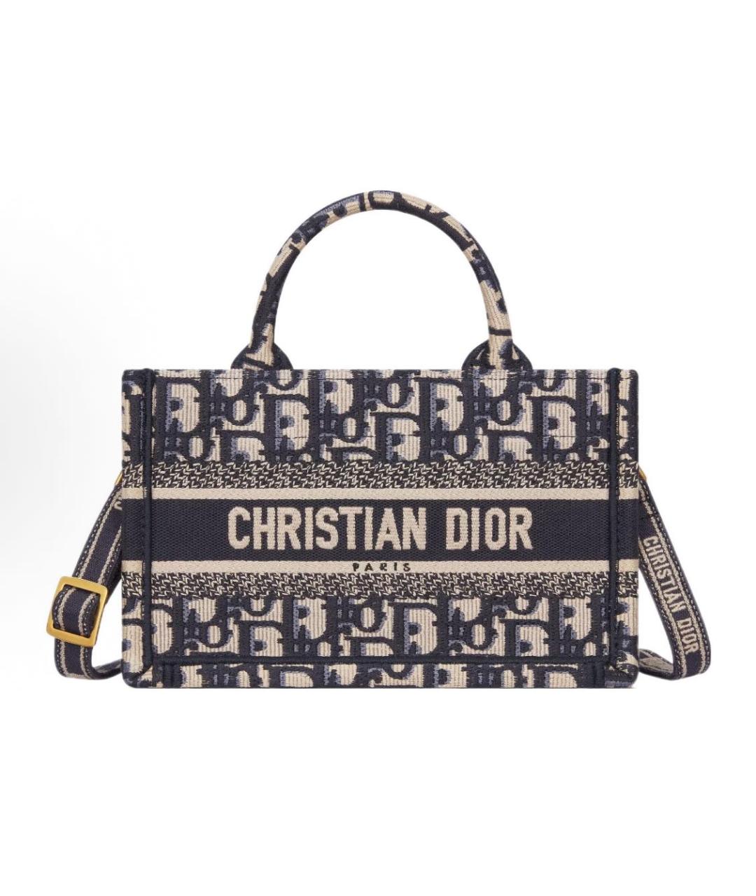 CHRISTIAN DIOR Темно-синяя сумка тоут, фото 6