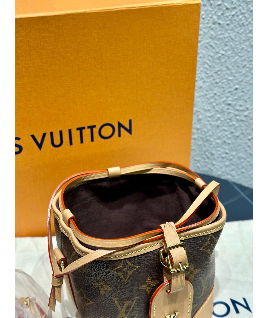 LOUIS VUITTON Коричневая сумка тоут из искусственной кожи, фото 6