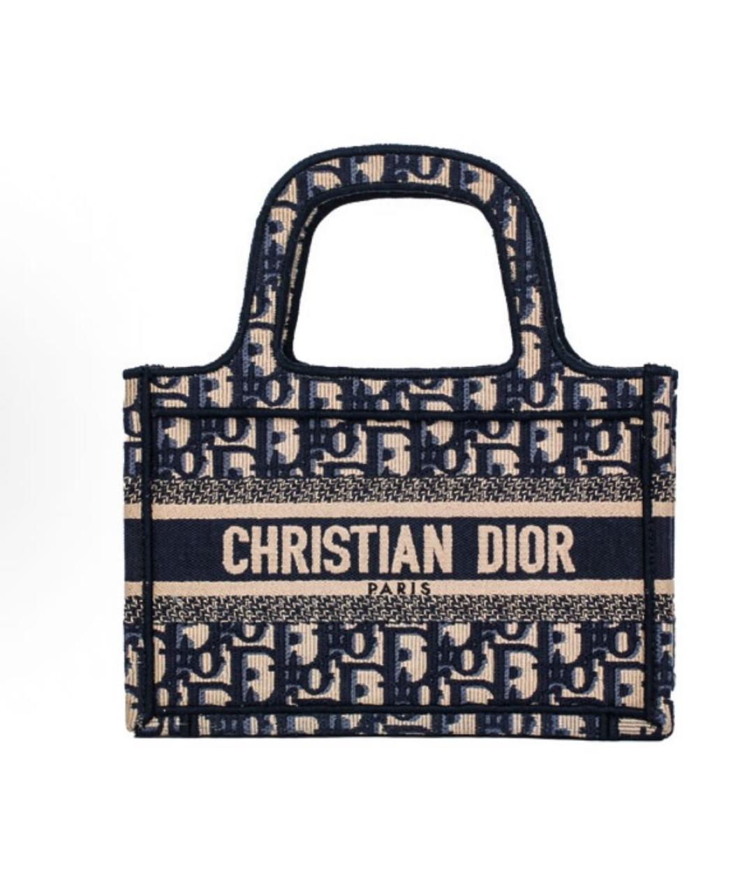 CHRISTIAN DIOR Темно-синяя сумка тоут, фото 5