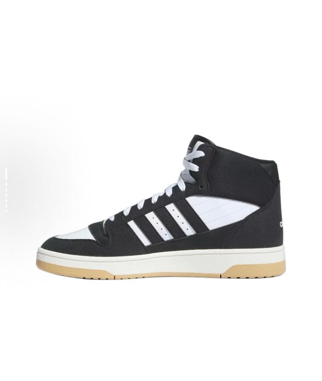 ADIDAS Черные кожаные высокие кроссовки / кеды, фото 3