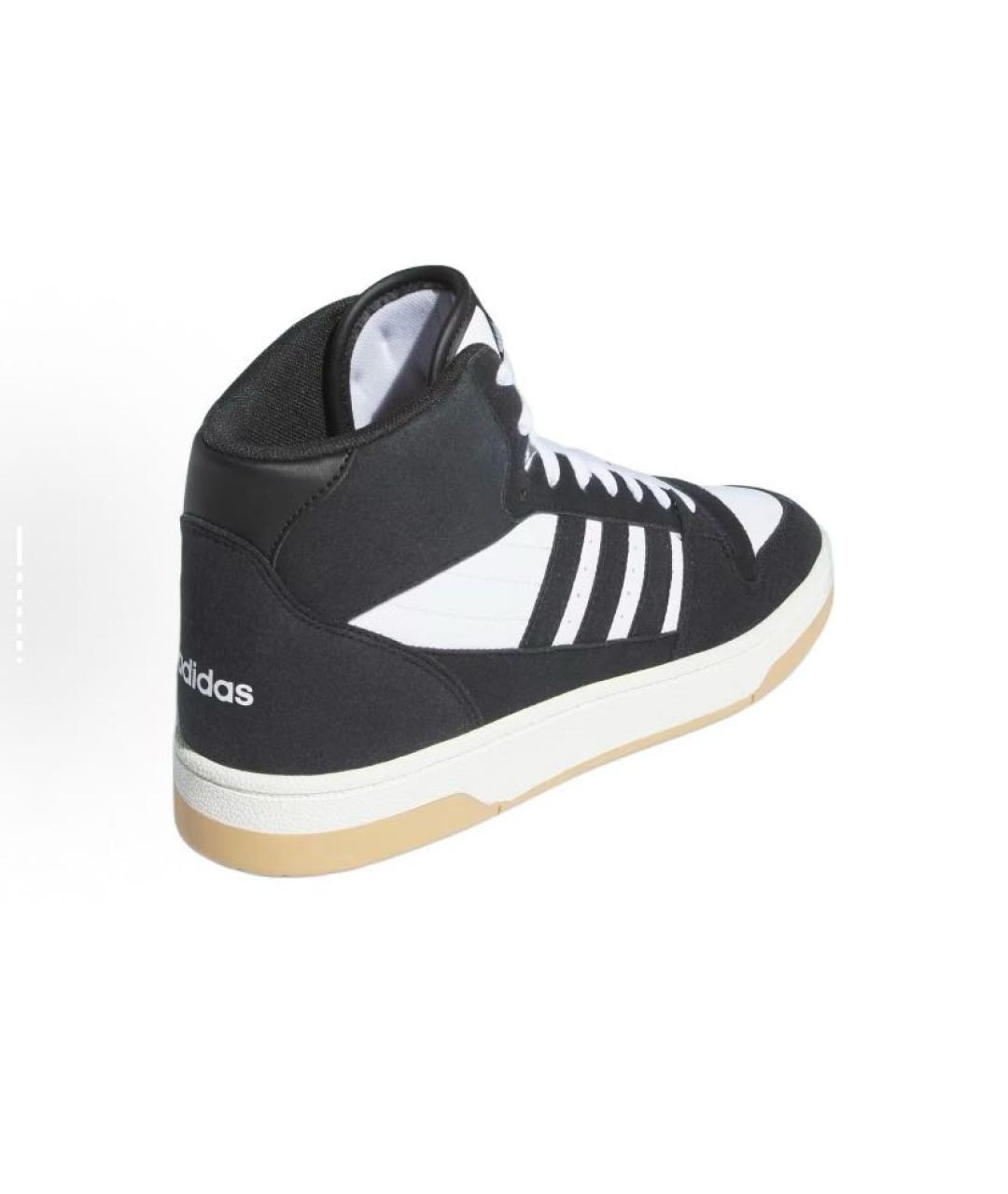 ADIDAS Черные кожаные высокие кроссовки / кеды, фото 5