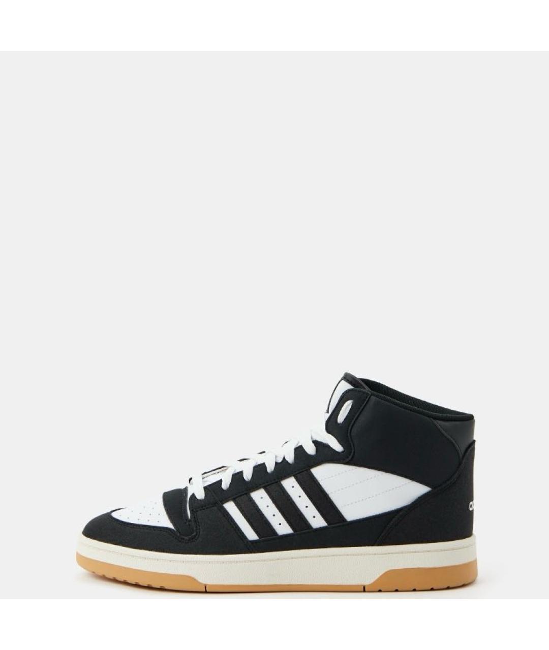 ADIDAS Черные кожаные высокие кроссовки / кеды, фото 2