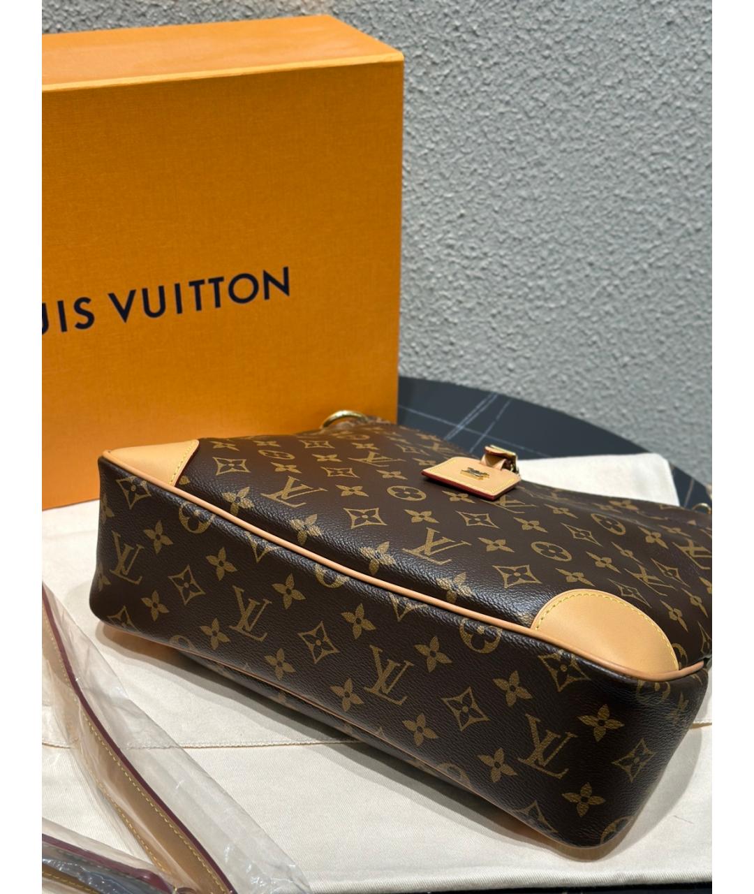 LOUIS VUITTON Коричневая сумка тоут из искусственной кожи, фото 5