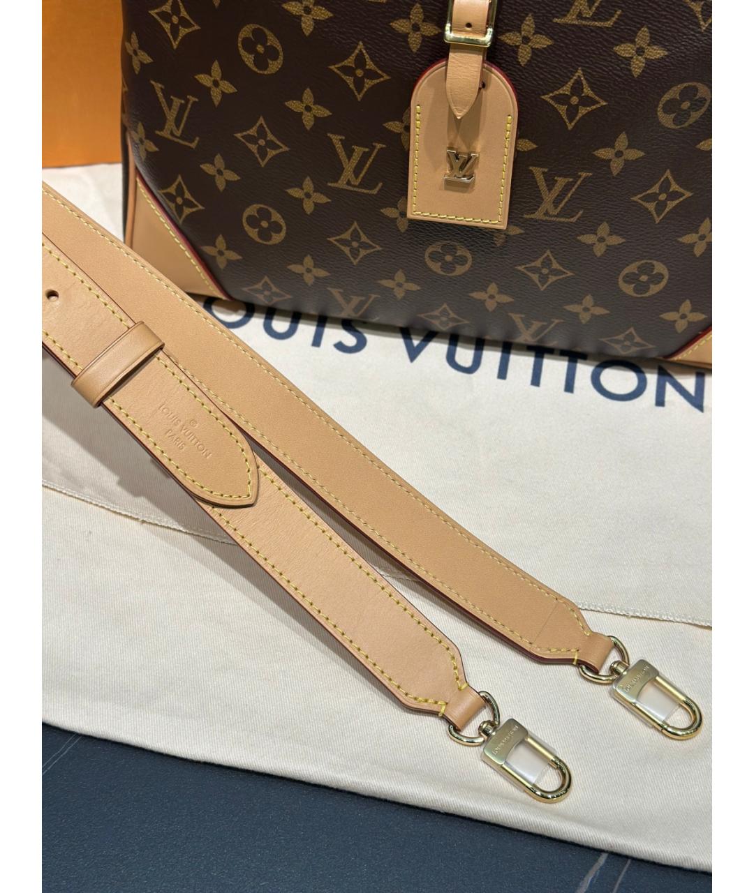 LOUIS VUITTON Коричневая сумка тоут из искусственной кожи, фото 9