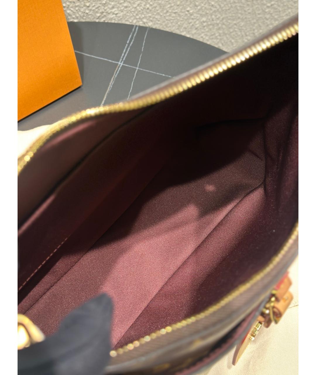 LOUIS VUITTON Коричневая сумка тоут из искусственной кожи, фото 8