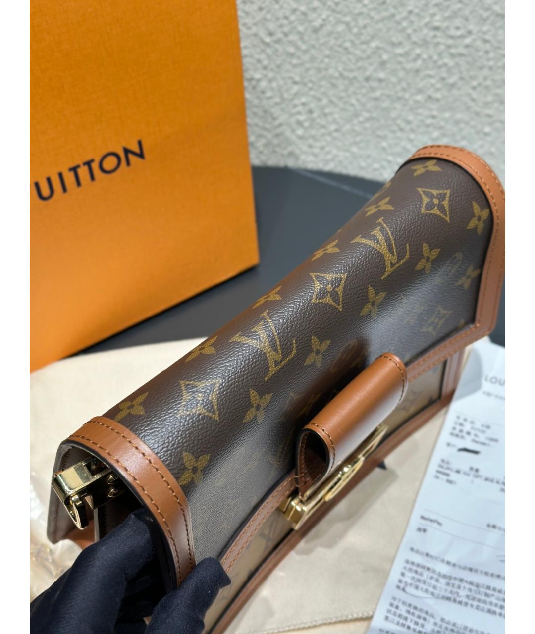 LOUIS VUITTON Коричневая сумка тоут из искусственной кожи, фото 6