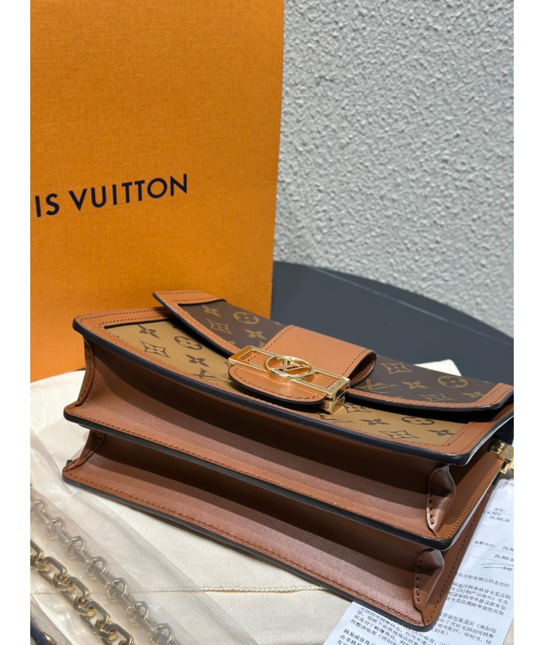 LOUIS VUITTON Коричневая сумка тоут из искусственной кожи, фото 7