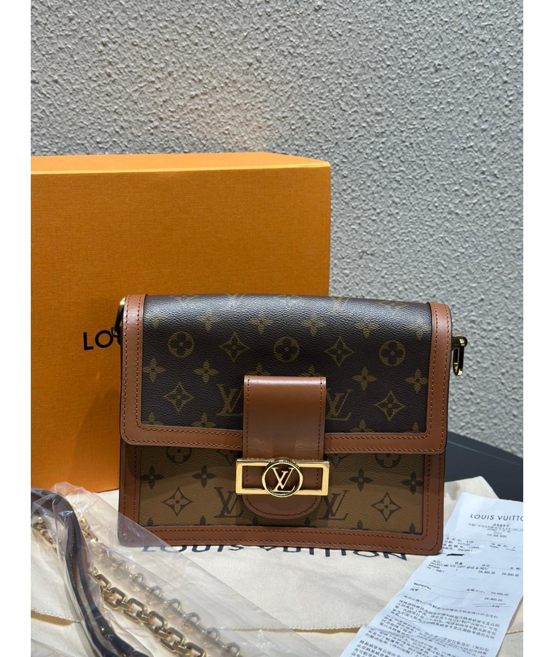 LOUIS VUITTON Коричневая сумка тоут из искусственной кожи, фото 10