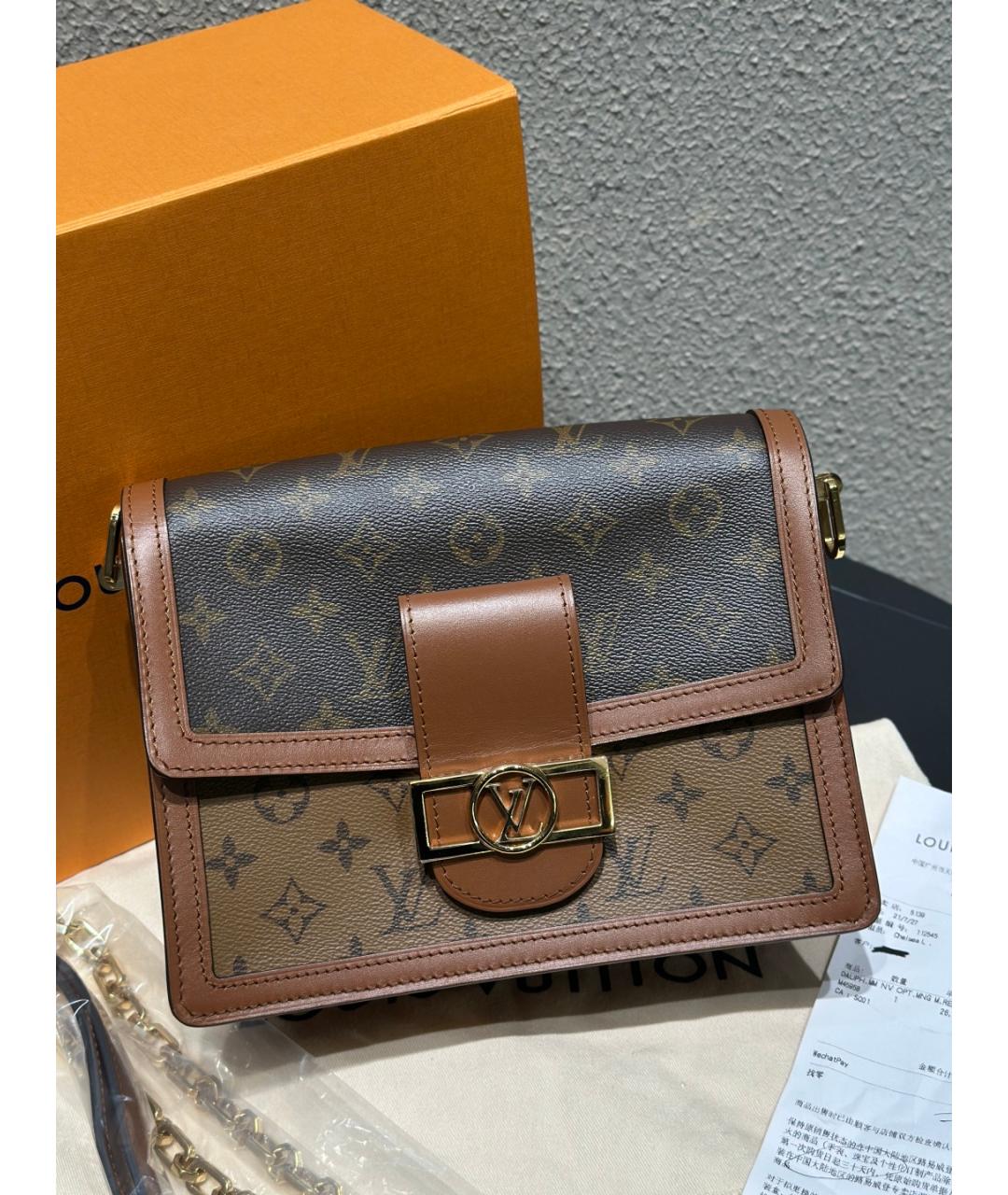 LOUIS VUITTON Коричневая сумка тоут из искусственной кожи, фото 2