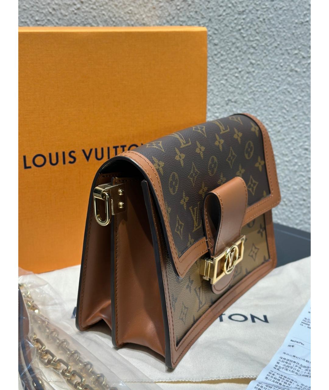 LOUIS VUITTON Коричневая сумка тоут из искусственной кожи, фото 3