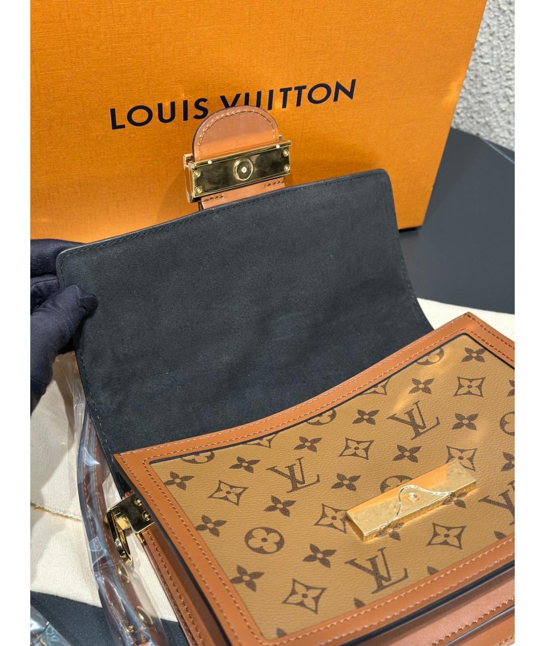LOUIS VUITTON Коричневая сумка тоут из искусственной кожи, фото 8