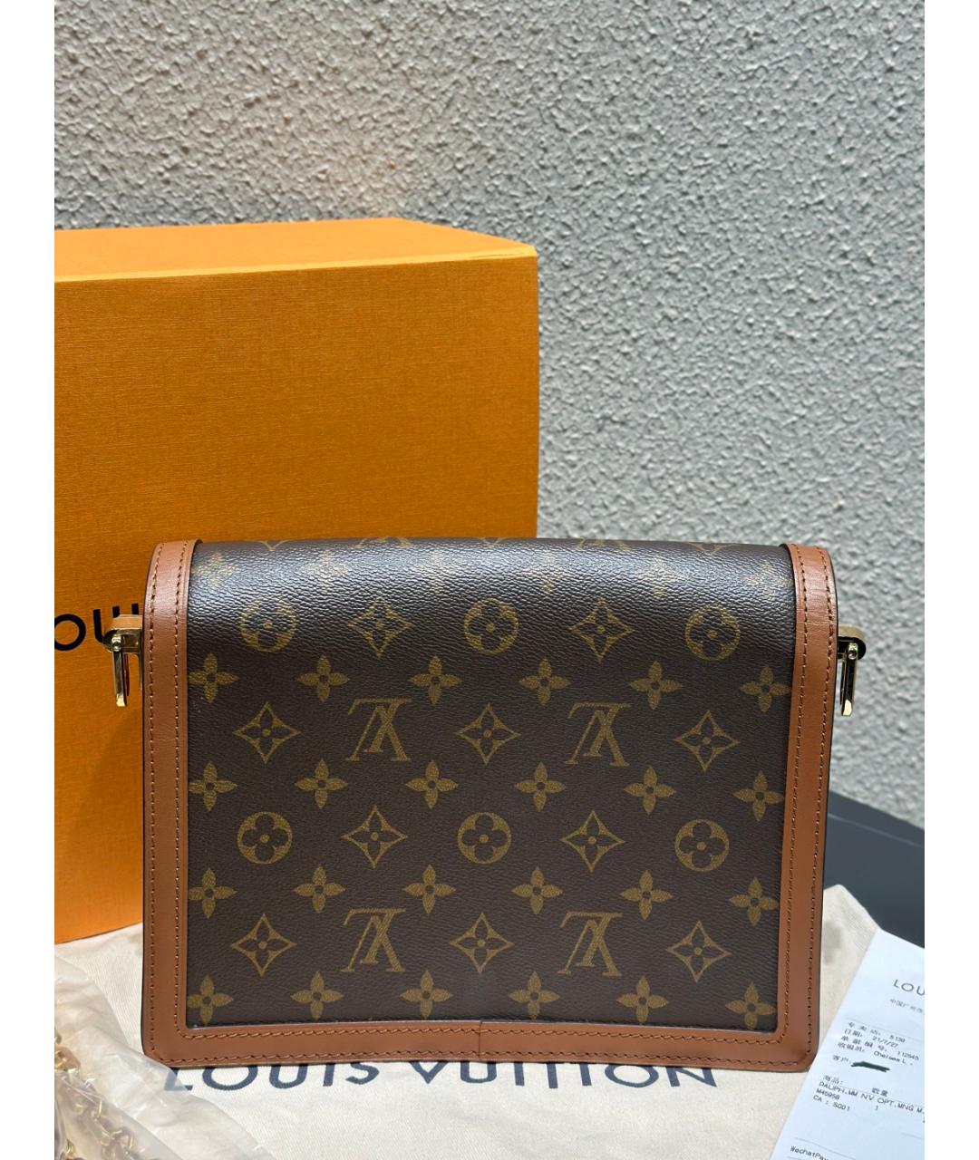 LOUIS VUITTON Коричневая сумка тоут из искусственной кожи, фото 4