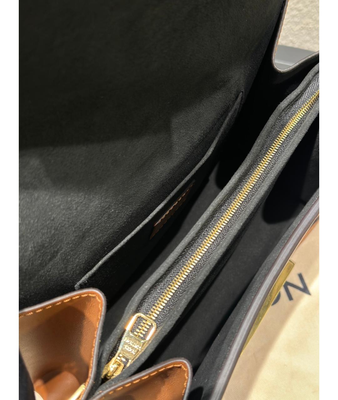 LOUIS VUITTON Коричневая сумка тоут из искусственной кожи, фото 9