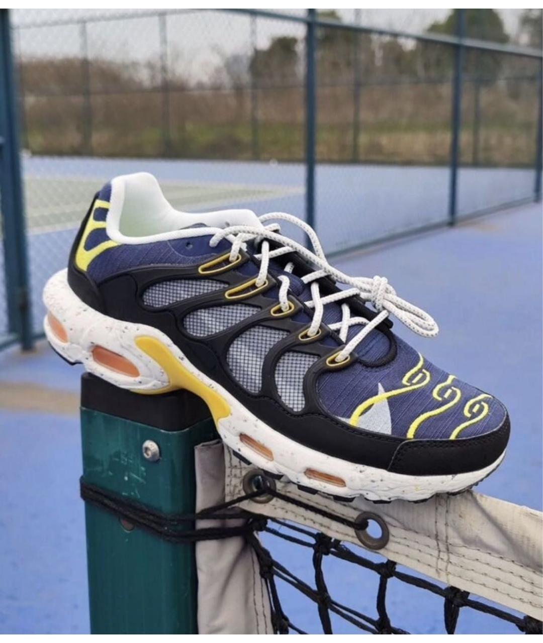 NIKE Темно-синие текстильные низкие кроссовки / кеды, фото 5
