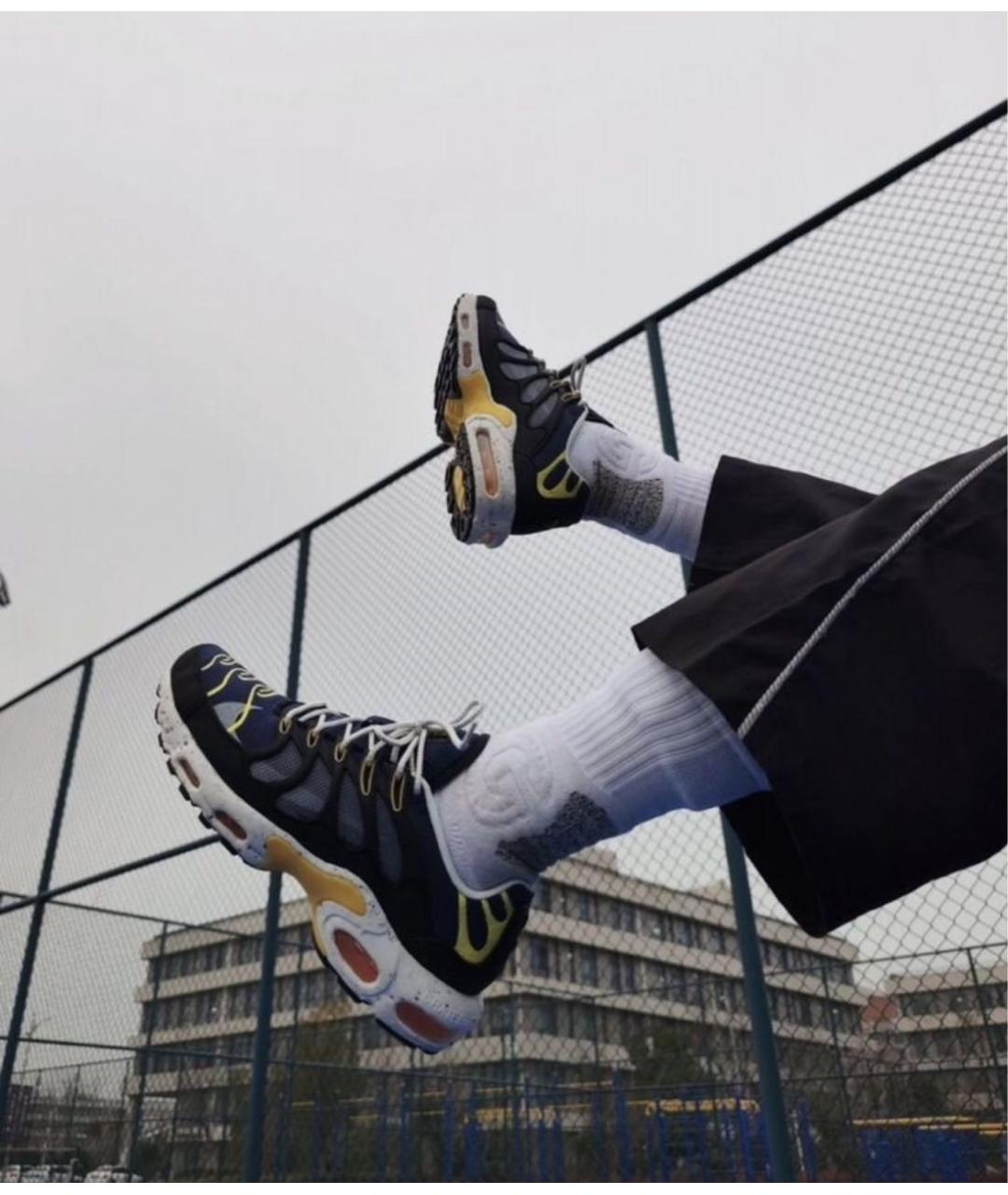 NIKE Темно-синие текстильные низкие кроссовки / кеды, фото 8
