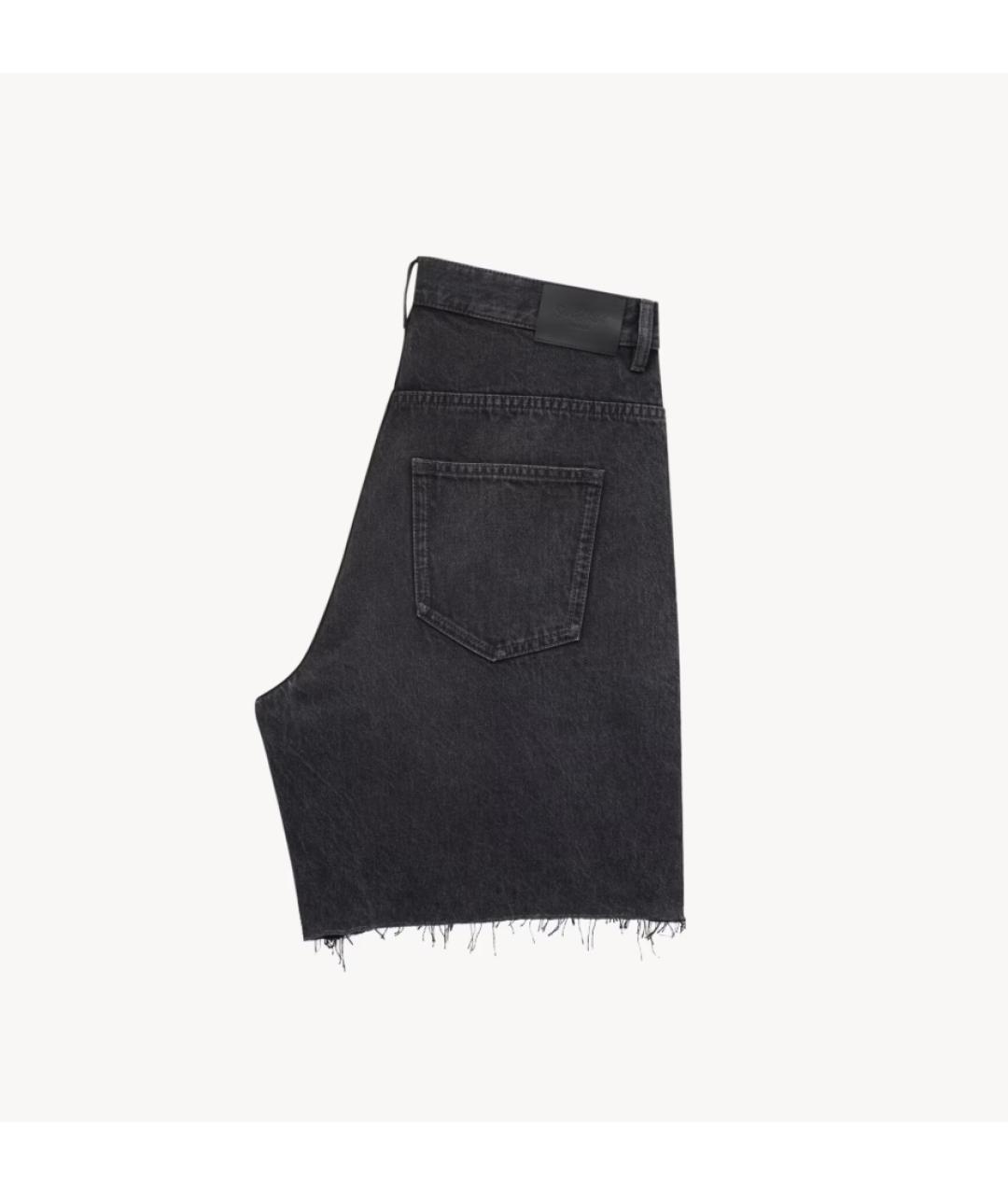 SAINT LAURENT Черные хлопковые прямые джинсы, фото 2