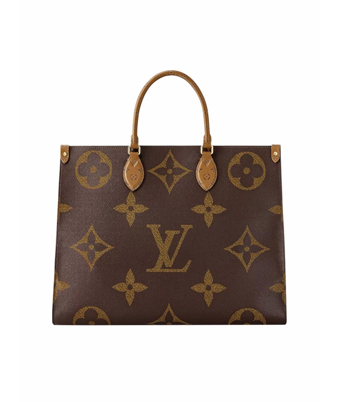 LOUIS VUITTON Коричневая кожаная сумка тоут, фото 1