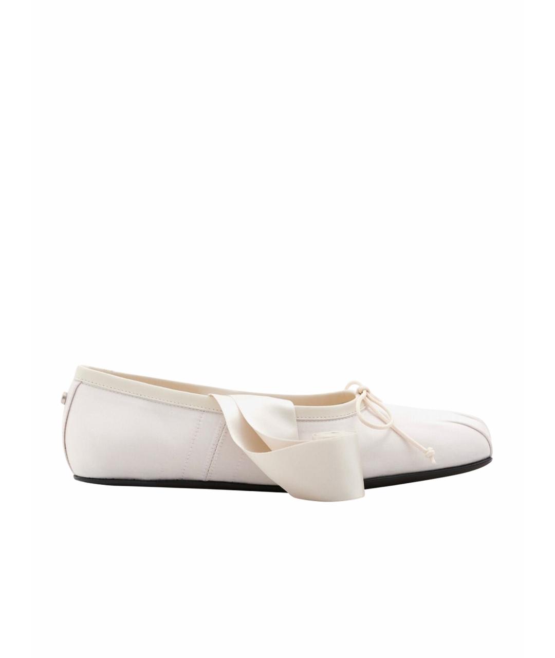 ANN DEMEULEMEESTER Бежевые текстильные балетки, фото 1