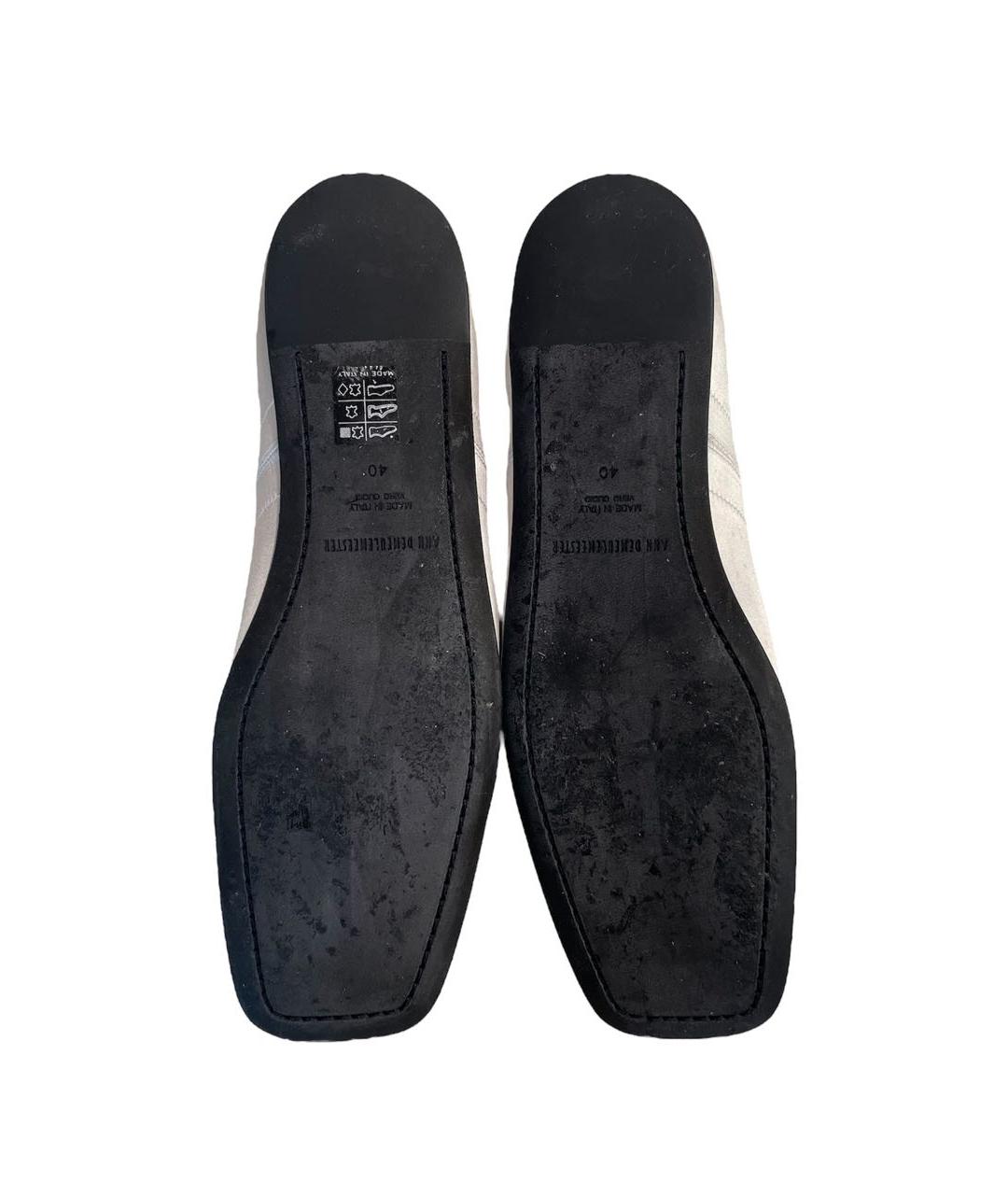 ANN DEMEULEMEESTER Бежевые текстильные балетки, фото 8