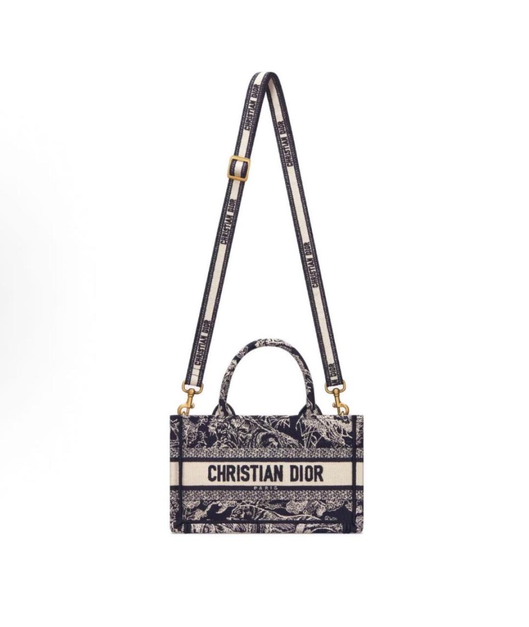 CHRISTIAN DIOR Темно-синяя сумка тоут, фото 5