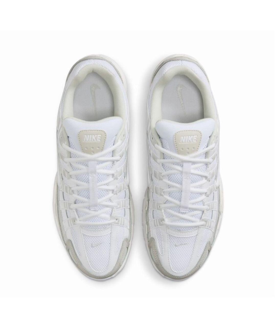 NIKE Белые текстильные низкие кроссовки / кеды, фото 3