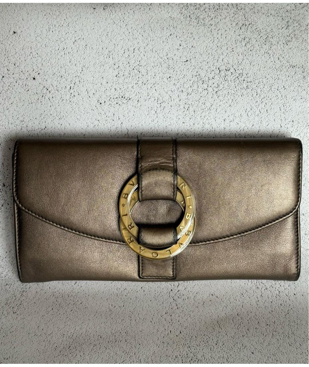 BVLGARI Коричневый кожаный кошелек, фото 7