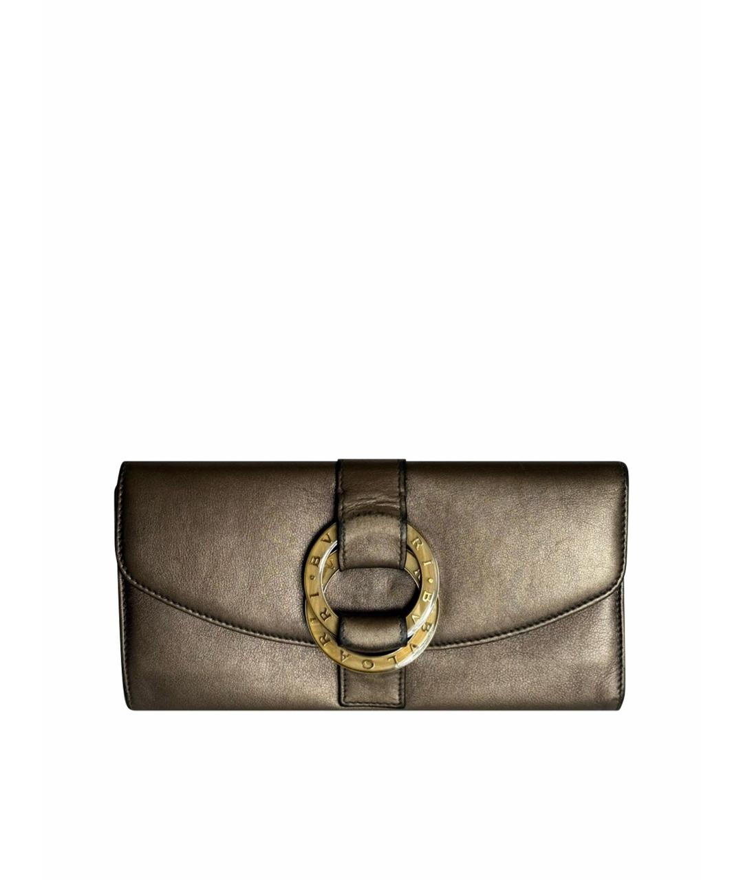 BVLGARI Коричневый кожаный кошелек, фото 1
