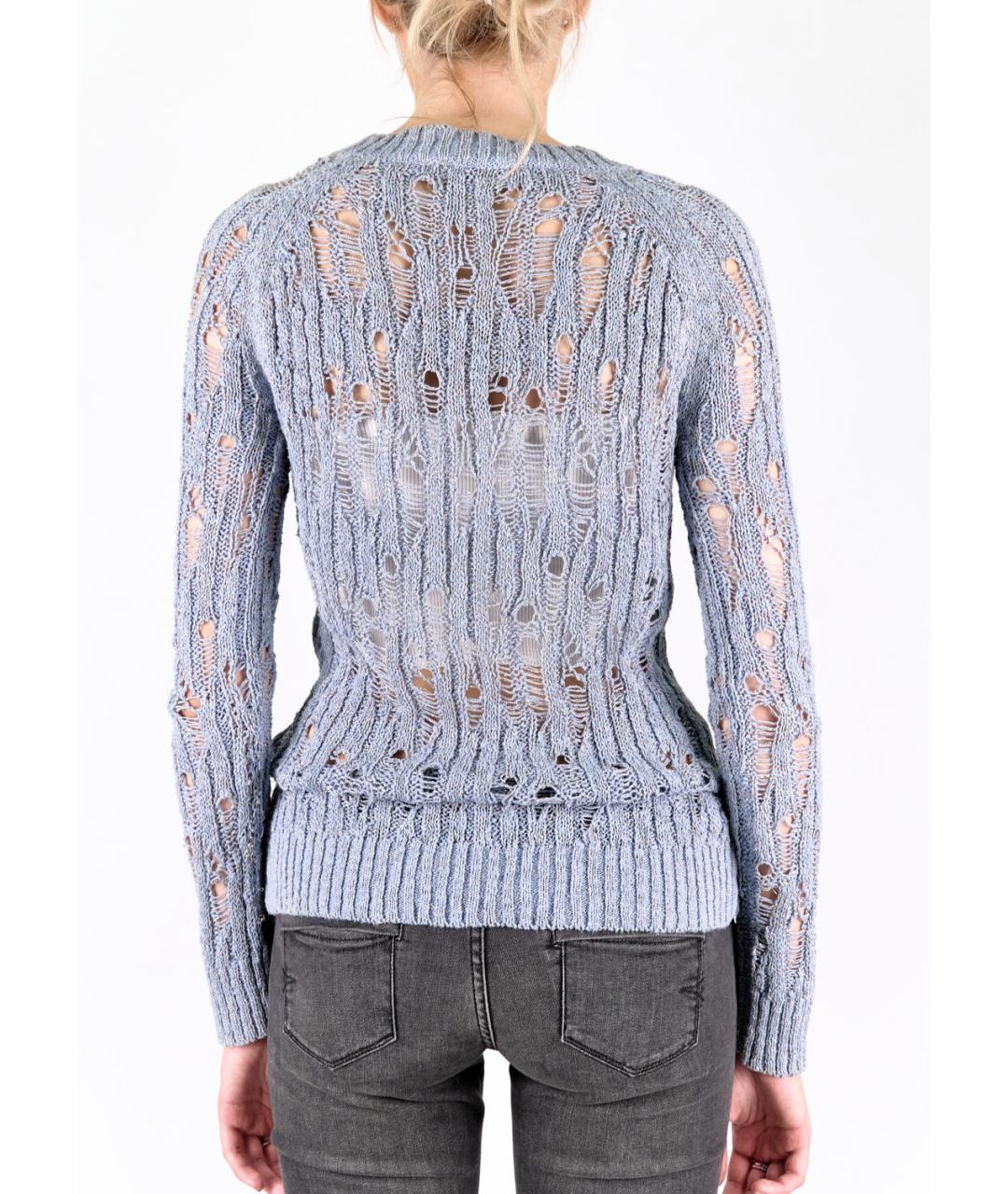 BALMAIN Голубой хлопковый джемпер / свитер, фото 2