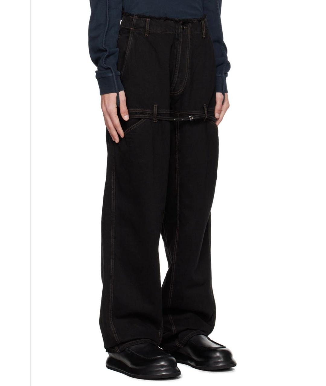 JACQUEMUS Черные хлопковые прямые джинсы, фото 6