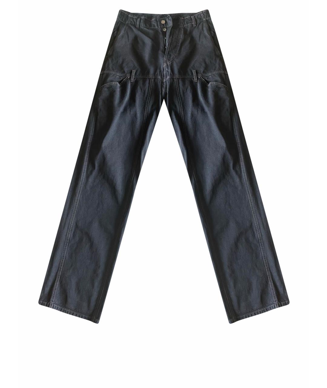 JACQUEMUS Черные хлопковые прямые джинсы, фото 1