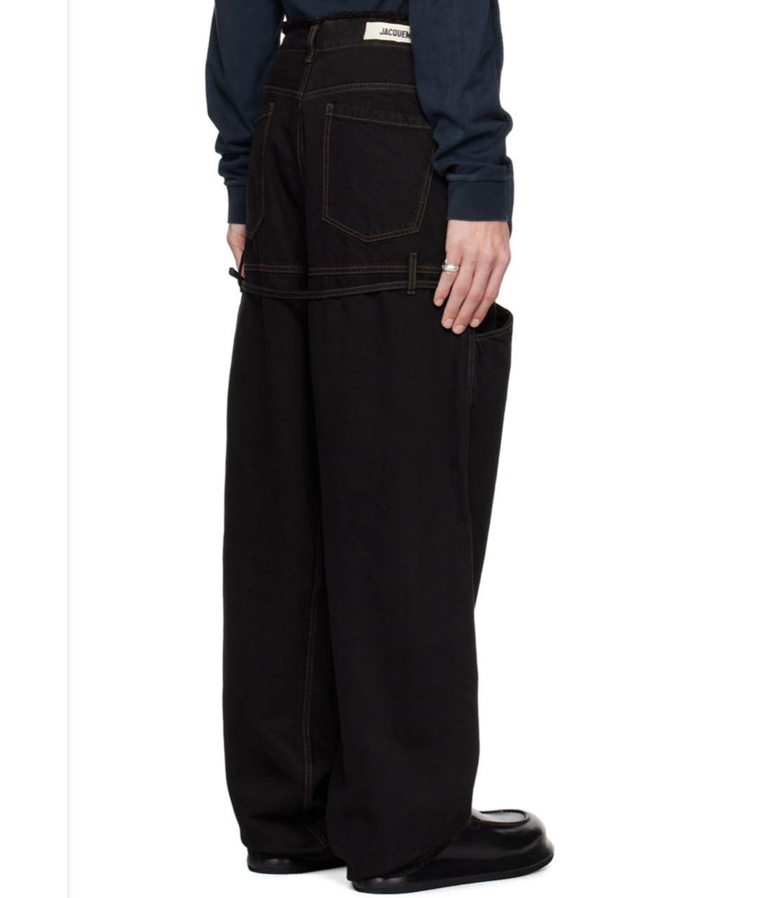 JACQUEMUS Черные хлопковые прямые джинсы, фото 7