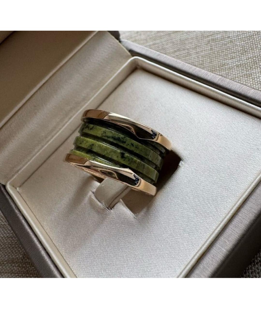 BVLGARI Зеленые кольцо из розового золота, фото 3