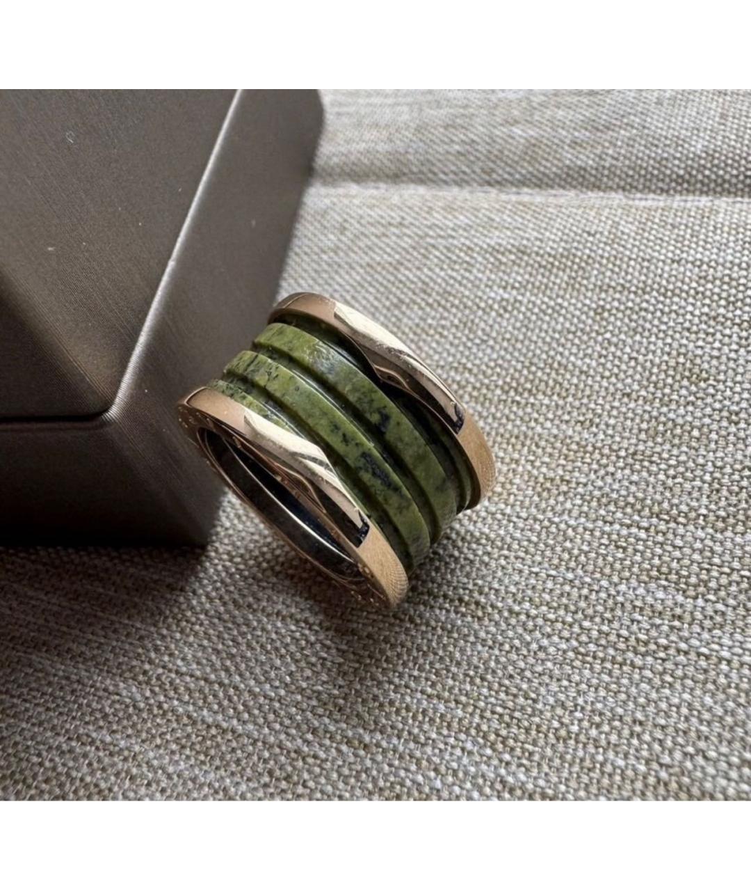 BVLGARI Зеленые кольцо из розового золота, фото 5
