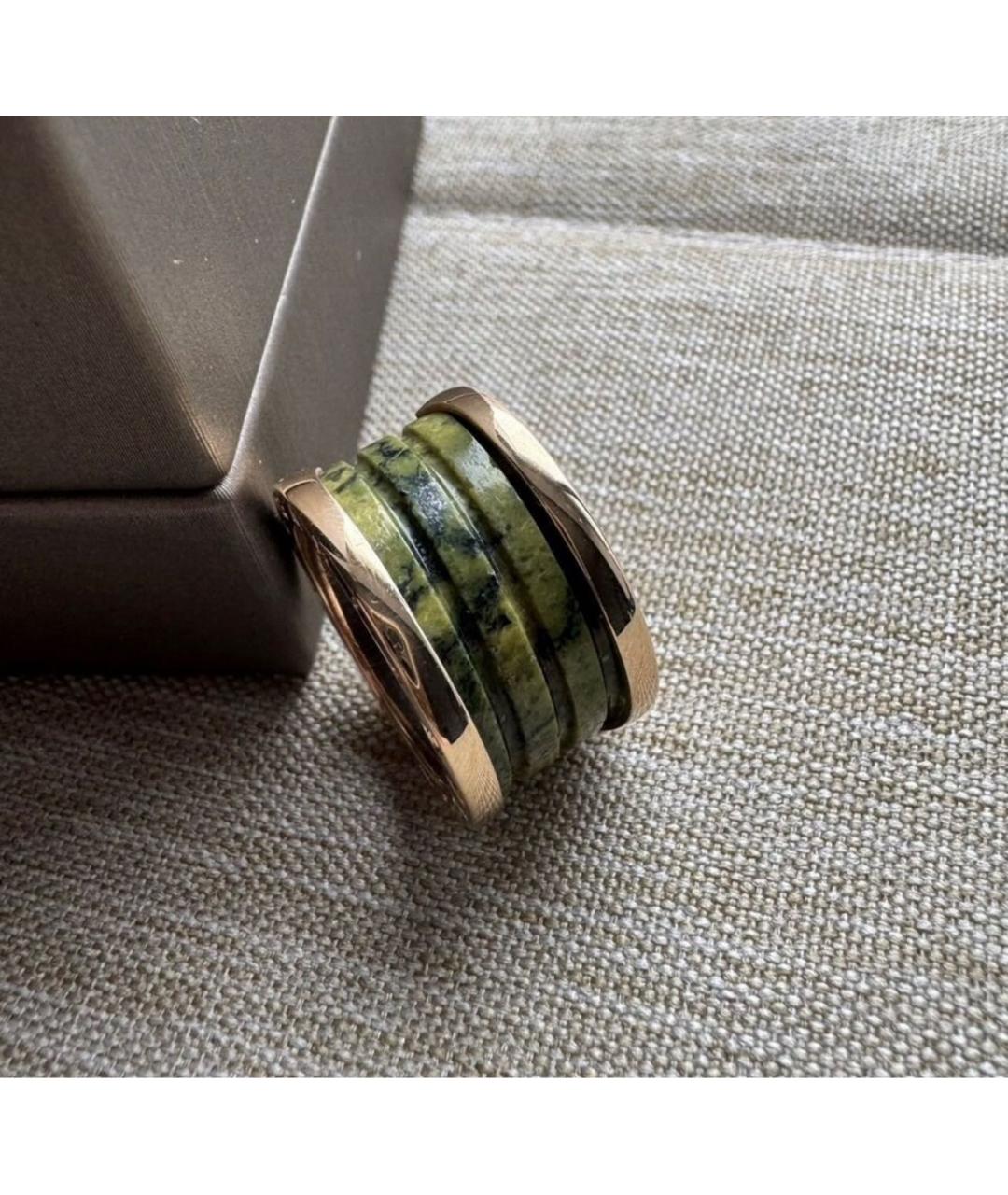 BVLGARI Зеленые кольцо из розового золота, фото 4