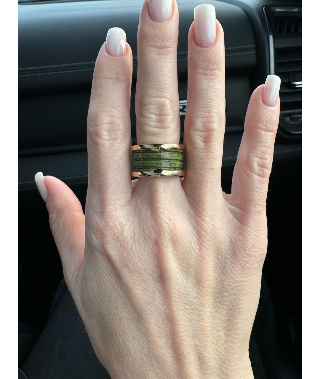 BVLGARI Зеленые кольцо из розового золота, фото 7