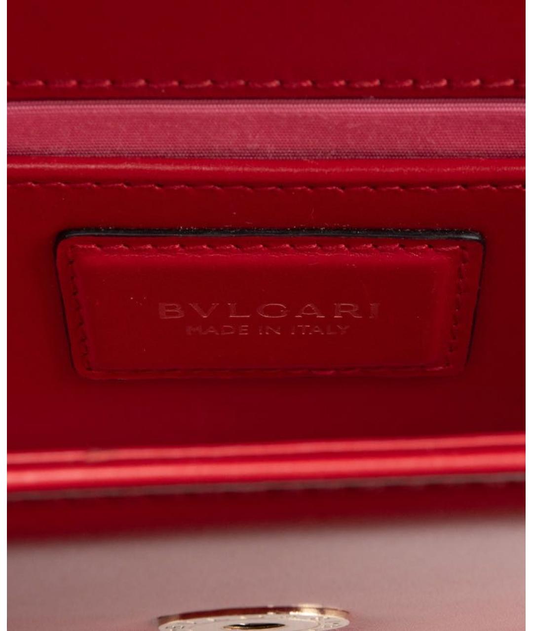 BVLGARI Красная кожаная сумка через плечо, фото 7