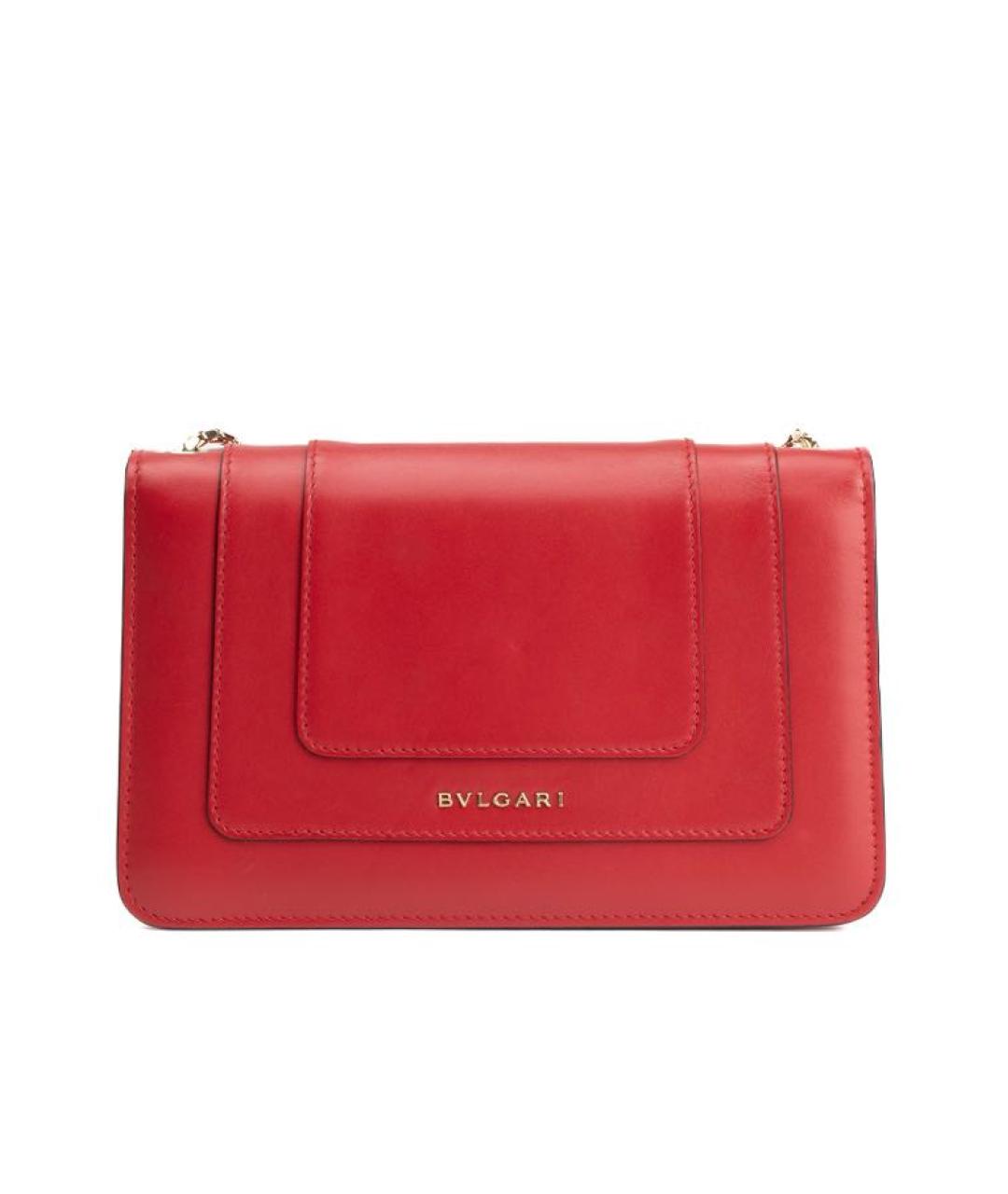 BVLGARI Красная кожаная сумка через плечо, фото 6