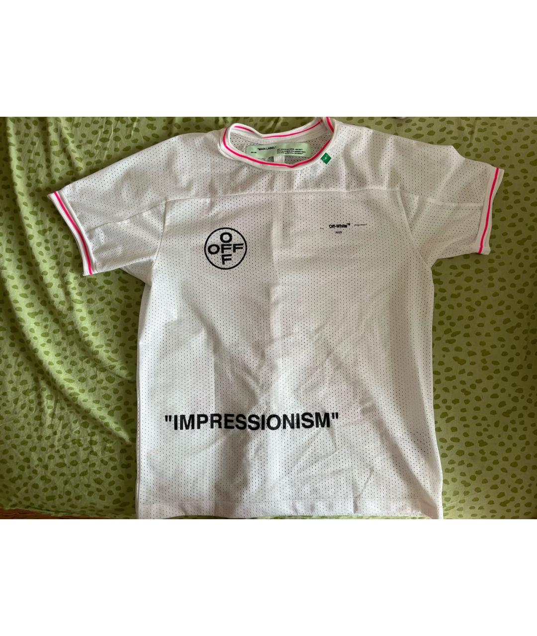 OFF-WHITE Белая синтетическая футболка, фото 2