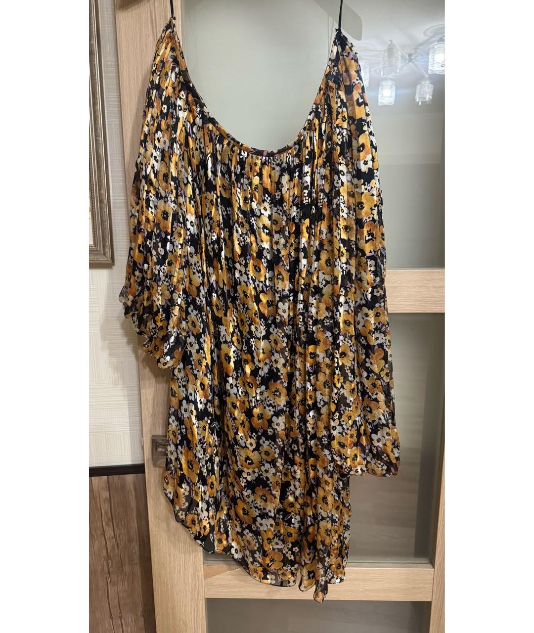 SAINT LAURENT Черное шелковое коктейльное платье, фото 5