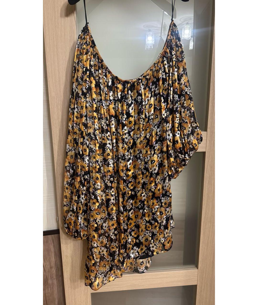SAINT LAURENT Черное шелковое коктейльное платье, фото 3