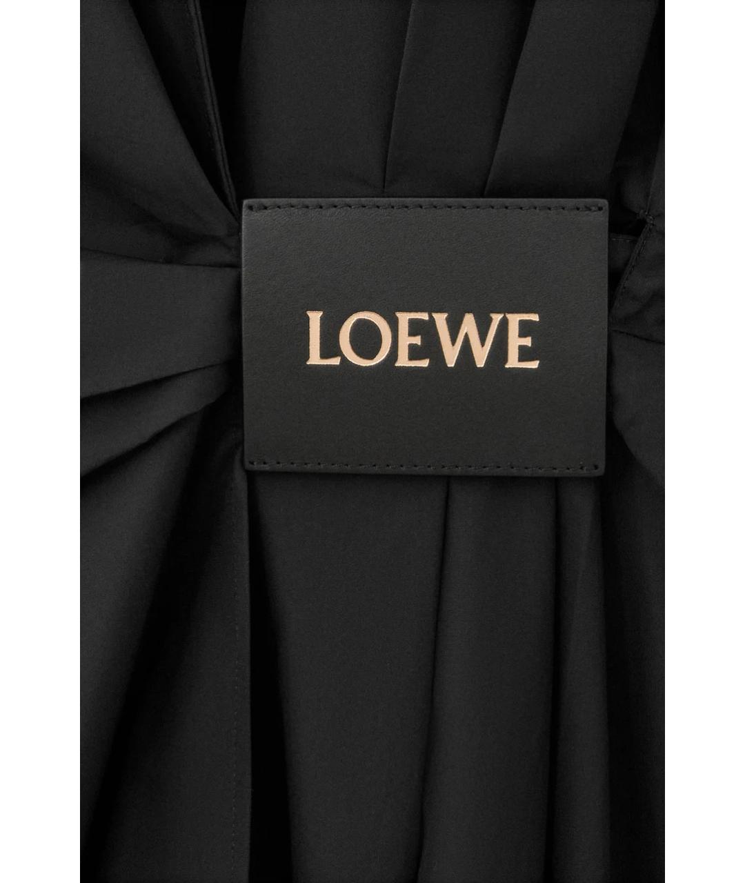 LOEWE Черное хлопковое повседневное платье, фото 3