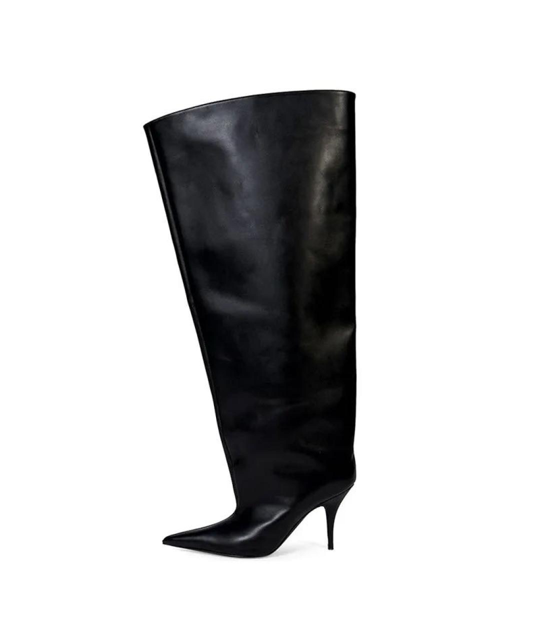 BALENCIAGA Черные кожаные сапоги, фото 3