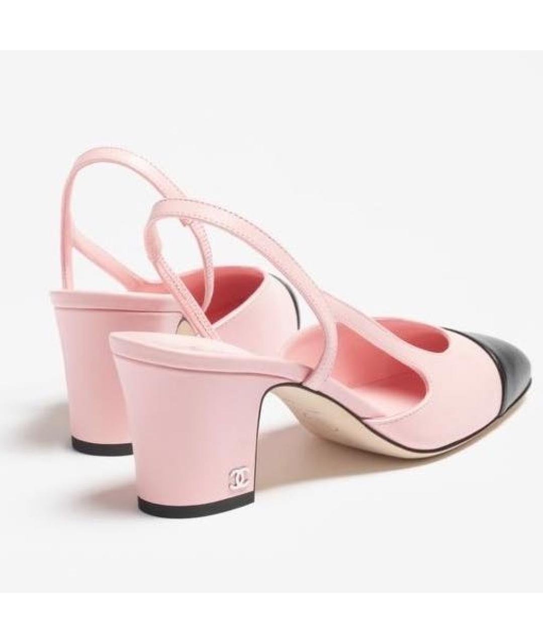 CHANEL Розовые кожаные туфли, фото 3