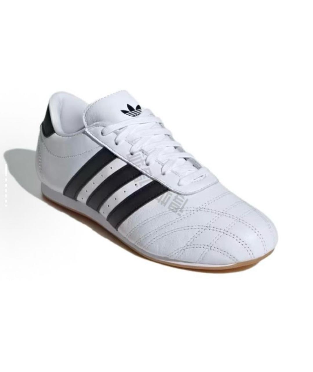 ADIDAS Белые кожаные низкие кроссовки / кеды, фото 4