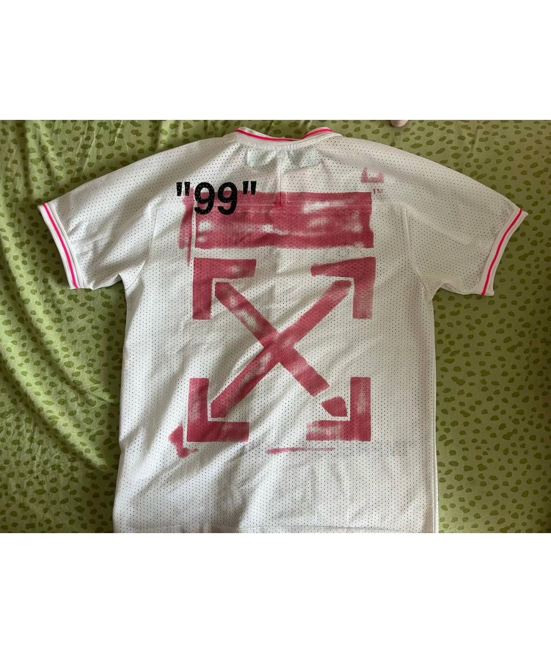 OFF-WHITE Белая синтетическая футболка, фото 2